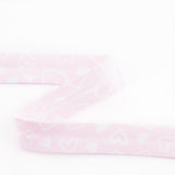 Ruban Biais Coeurs Rose 18 mm - Ribes y Casals