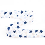 Ruban Biais Étoiles Marine 18 mm - Ribes y Casals