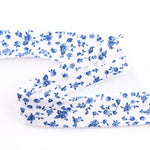 Ruban Biais Fleur Bleu 18 mm - Ribes y Casals