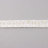 Ruban Biais Feuilles Beige 18 mm - Ribes y Casals