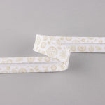 Ruban Biais Feuilles Beige 18 mm - Ribes y Casals