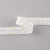 Ruban Biais Feuilles Beige 18 mm - Ribes y Casals