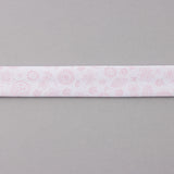 Ruban Biais Feuilles Rose 18 mm - Ribes y Casals