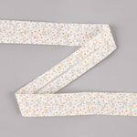 Biais en coton biologique Girafes bleu corail 30 mm - Ribes y Casals