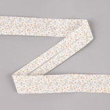 Biais en coton biologique Girafes bleu corail 30 mm - Ribes y Casals