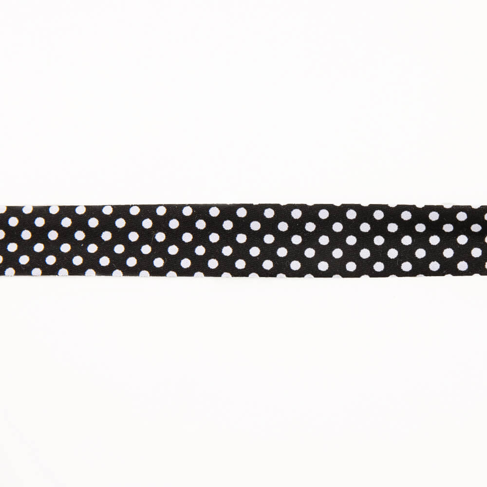 Biais Noir Pois 18mm - Ribes y Casals
