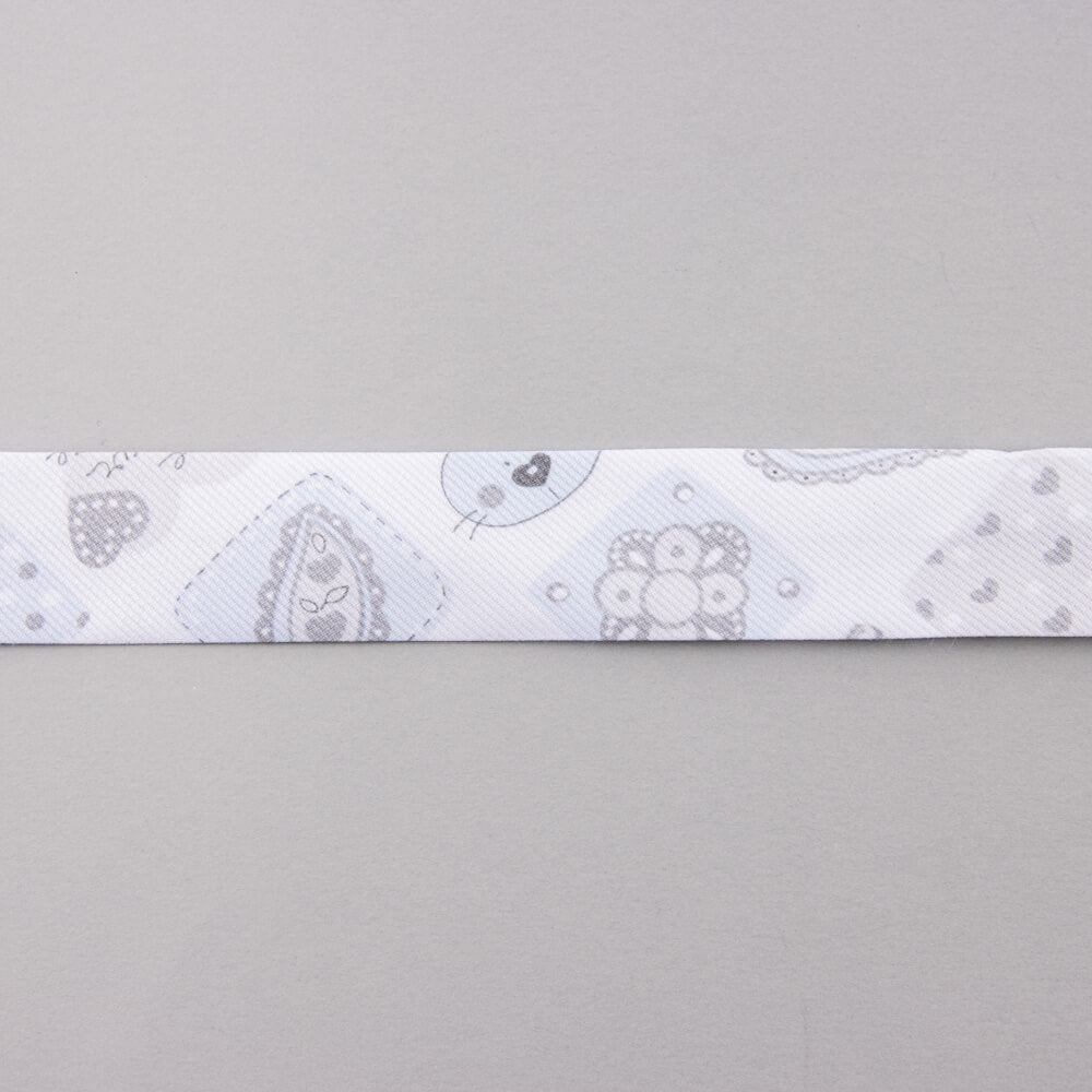 Ruban Biais Ours Gris 30 mm - Ribes y Casals