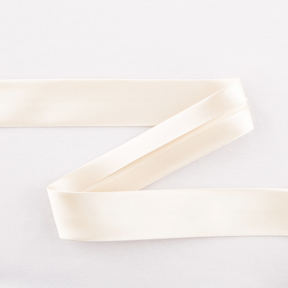 Ruban Biais Satin Beige 18 mm - Ribes y Casals