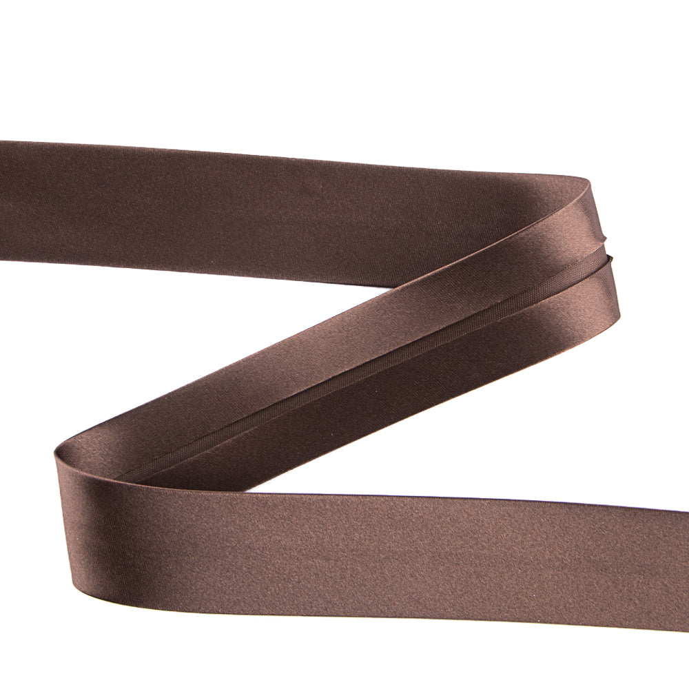 Ruban Biais Satin Marron 18 mm - Ribes y Casals