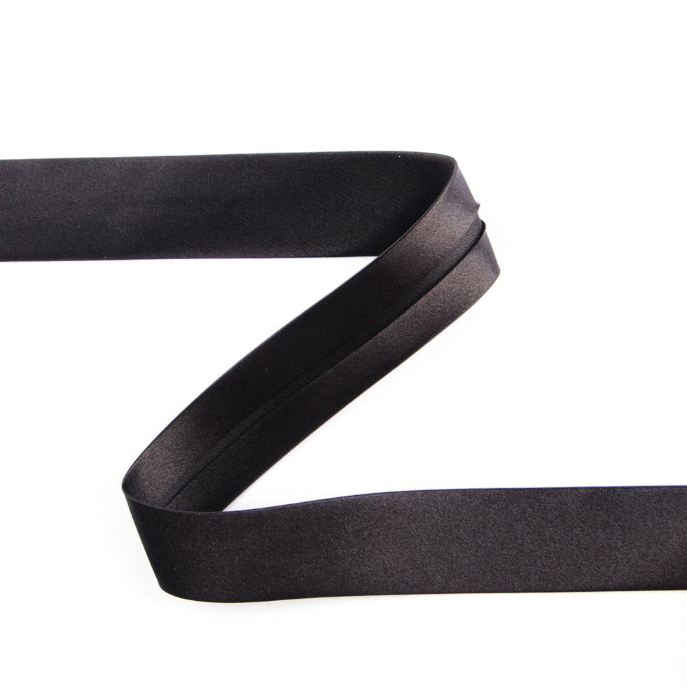 Ruban Biais Satin Noir 18 mm - Ribes y Casals