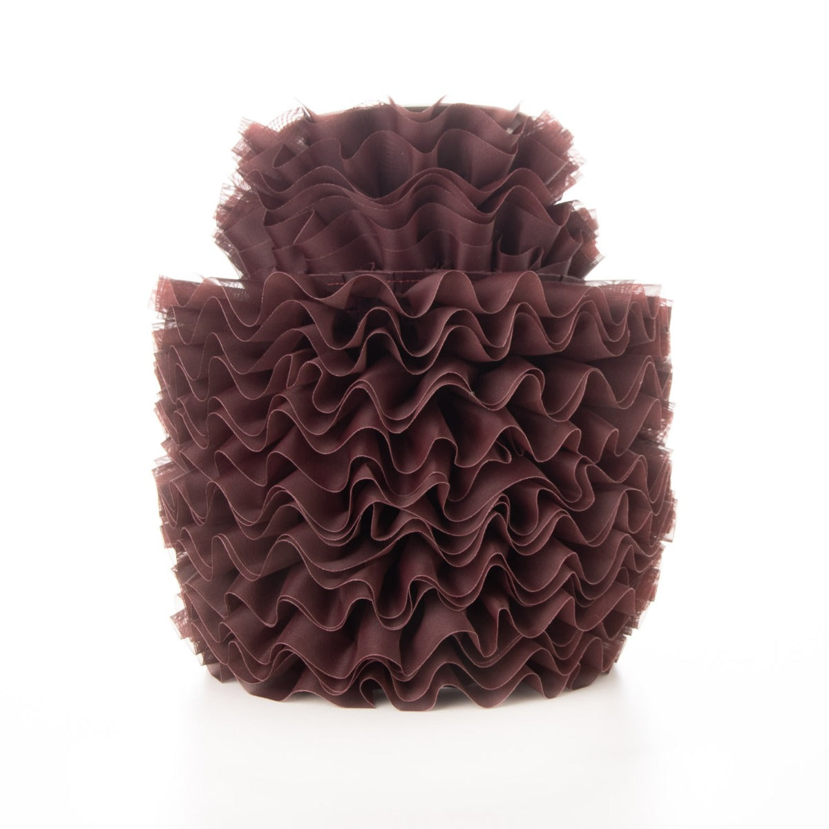 Cinta Plisada Garrucha 6 cm Burdeos Oscuro - Ribes y Casals