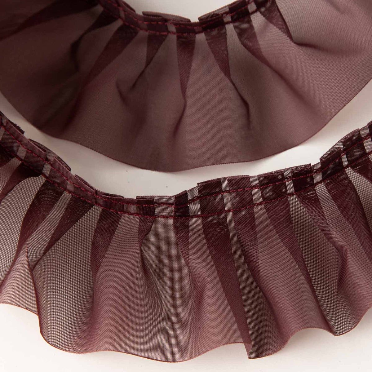 Cinta Plisada Garrucha 6 cm Burdeos Oscuro - Ribes y Casals