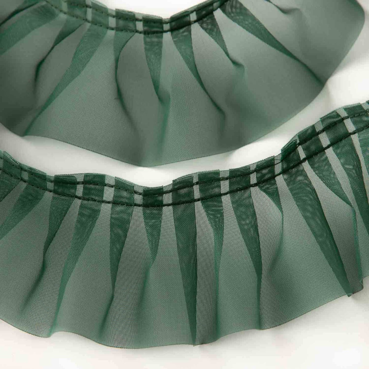 Cinta Plisada Garrucha 6 cm Verde - Ribes y Casals