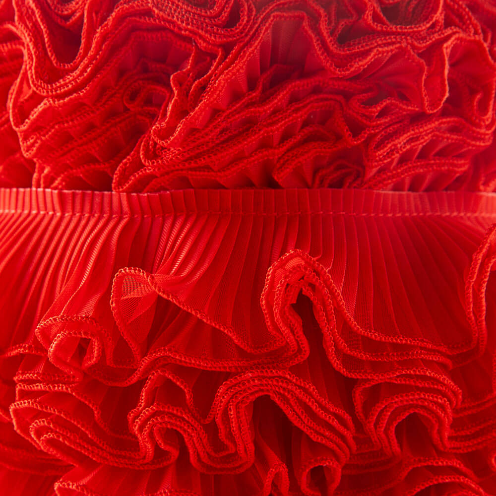 Ruban Plissé 4,5cm Rouge - Ribes y Casals