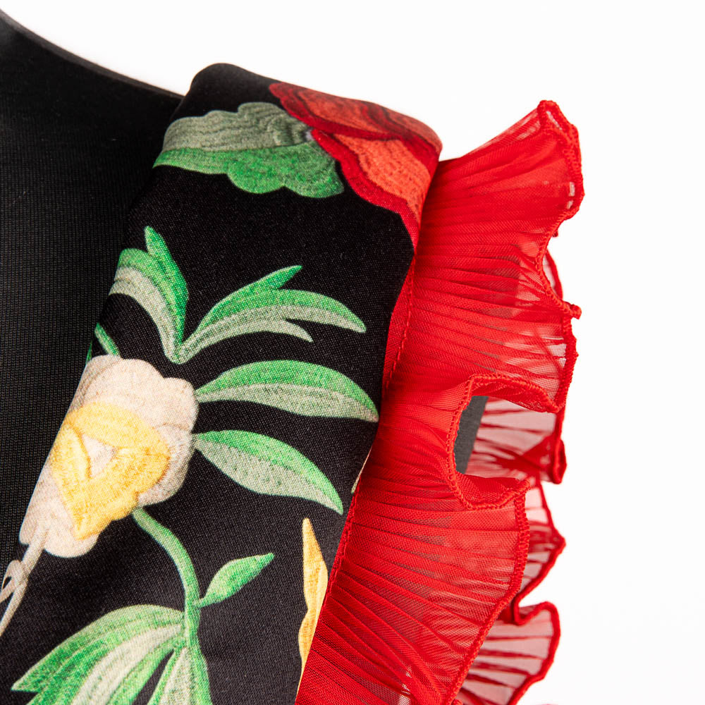 Ruban Plissé 4,5cm Rouge - Ribes y Casals