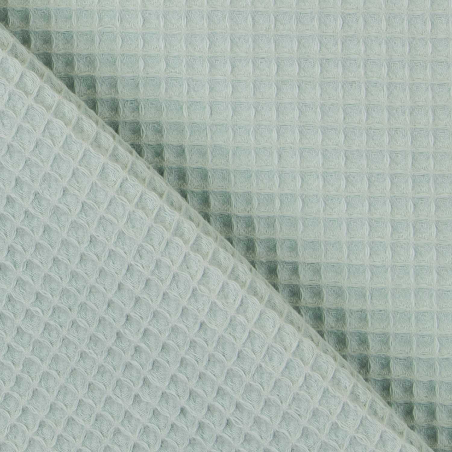 Tissu Piqué Relief Carreaux Vert Menthe - Ribes y Casals