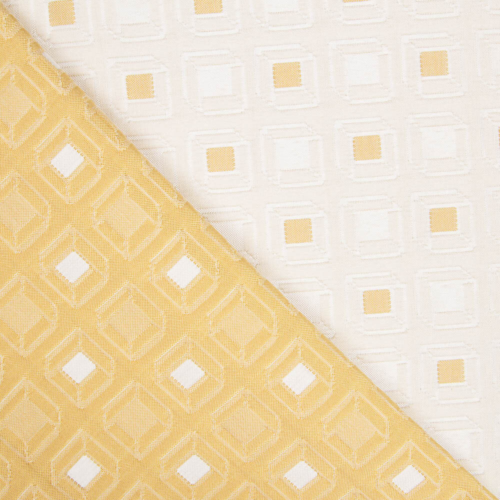 Couvre-Lit Écru Doré Cubic - Ribes y Casals