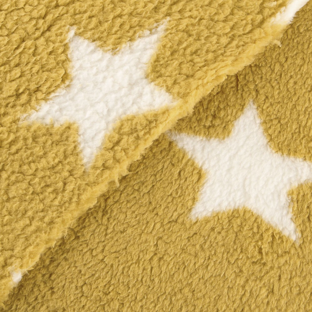 Minky Curly Étoiles Ocre - Ribes y Casals