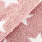 Minky Curly Étoiles Rose - Ribes y Casals