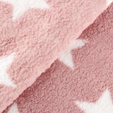 Minky Curly Étoiles Rose - Ribes y Casals