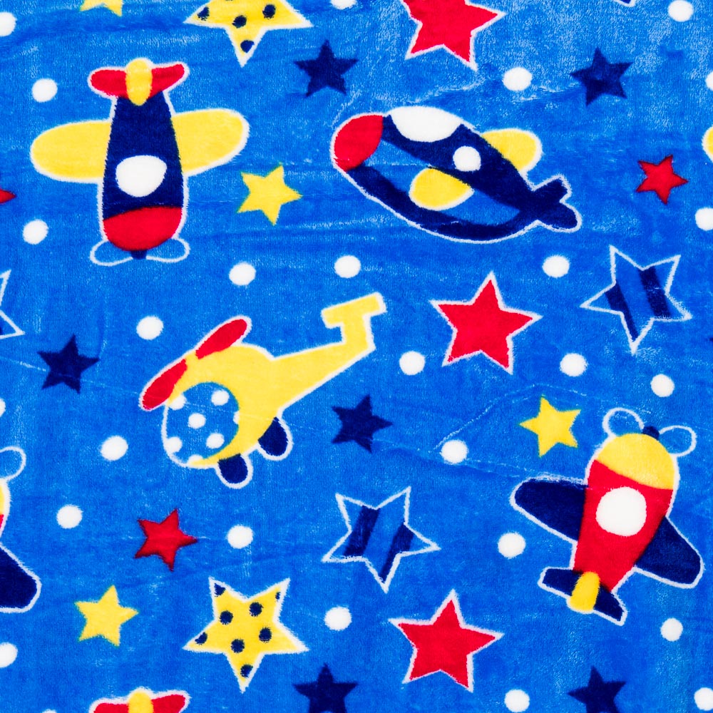 Coralina Reversible Aviones Azul y lunares colores - Ribes y Casals