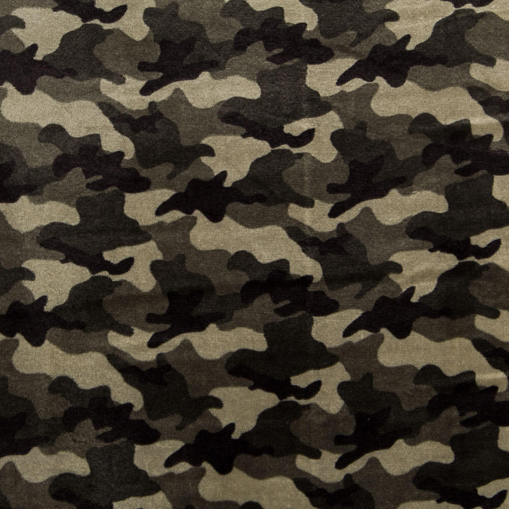 Minky Camouflage Vert Foncé - Ribes y Casals