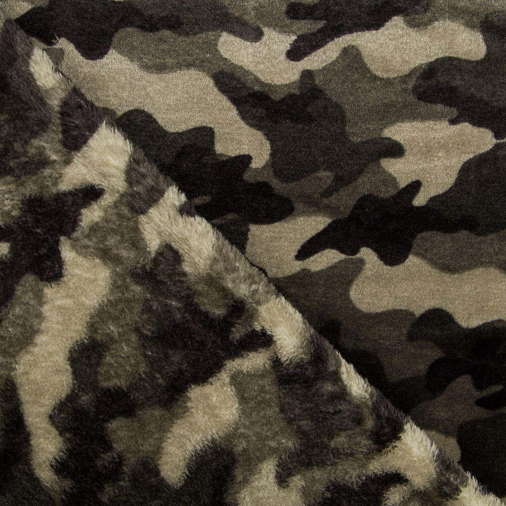 Minky Camouflage Vert Foncé - Ribes y Casals