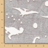 Minky Dino Gris - Ribes y Casals