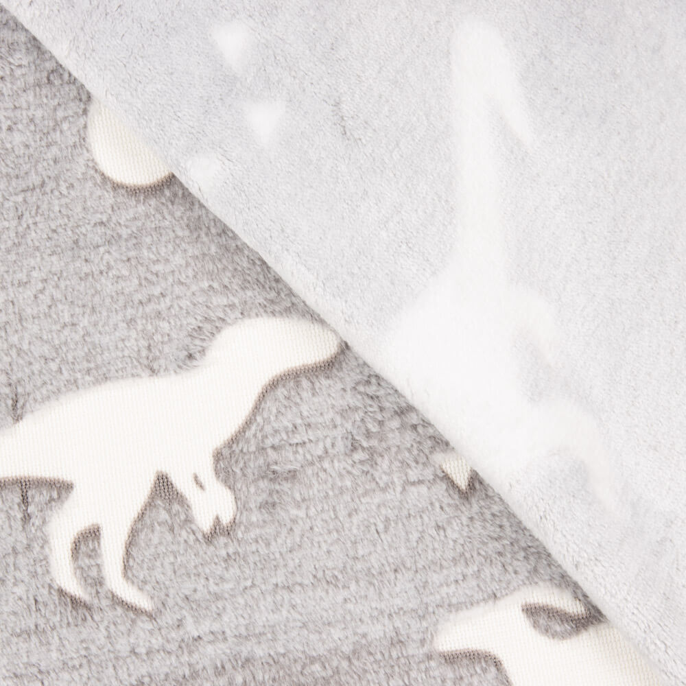 Minky Dino Gris - Ribes y Casals