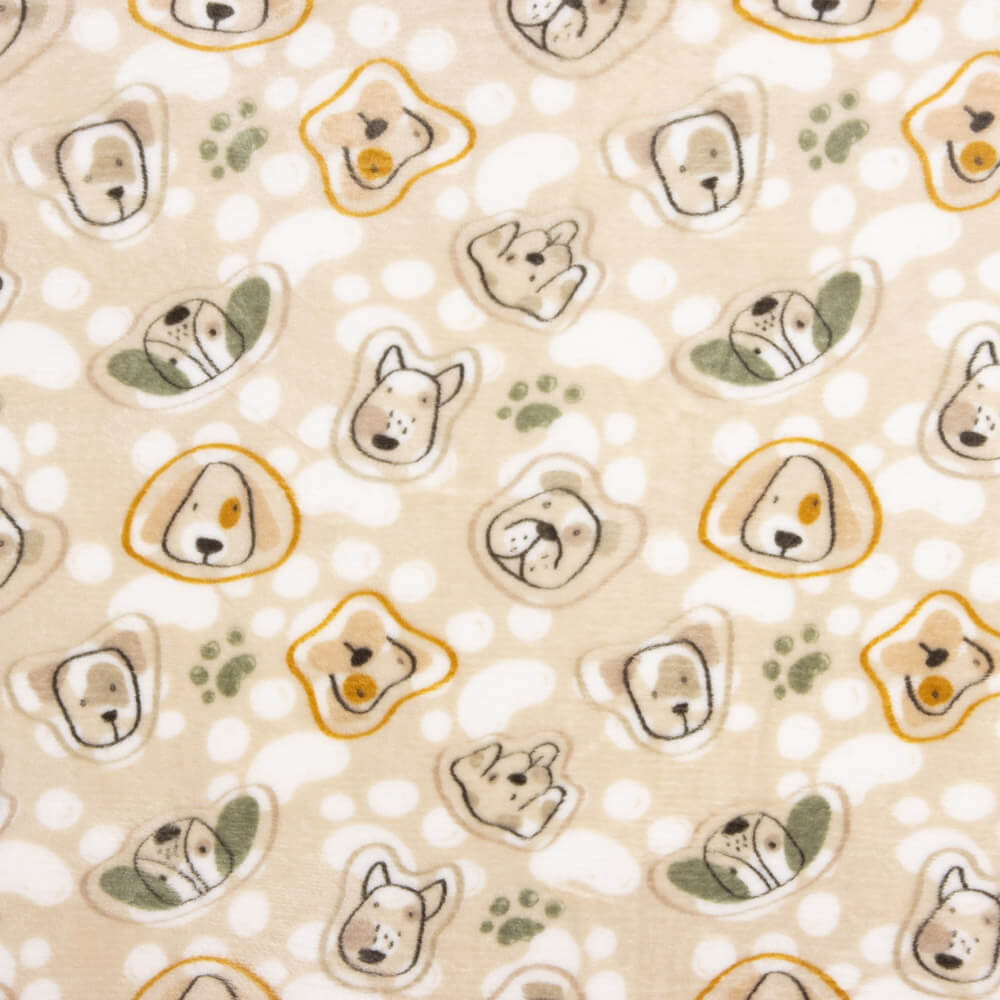 Minky Chiens Beige - Ribes y Casals