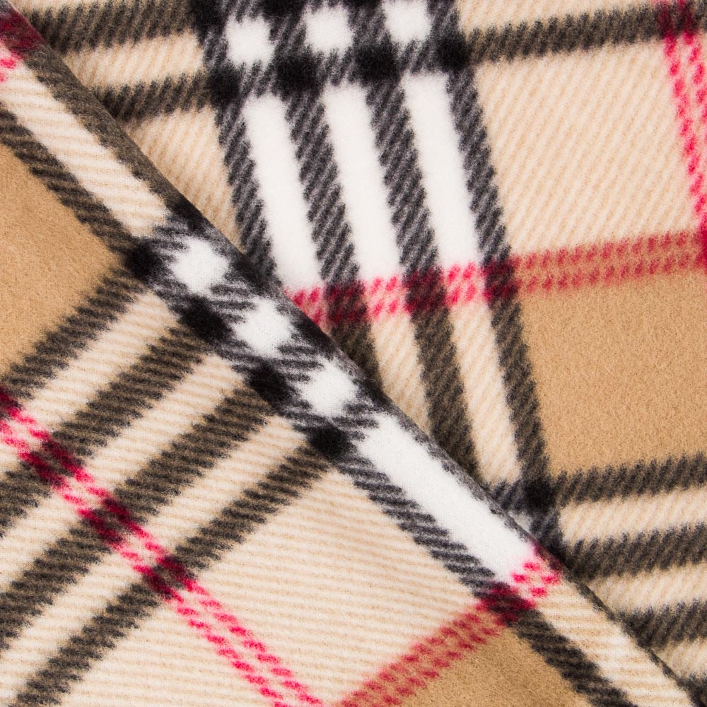 Minky Imprimé Carrés Marron - Ribes y Casals