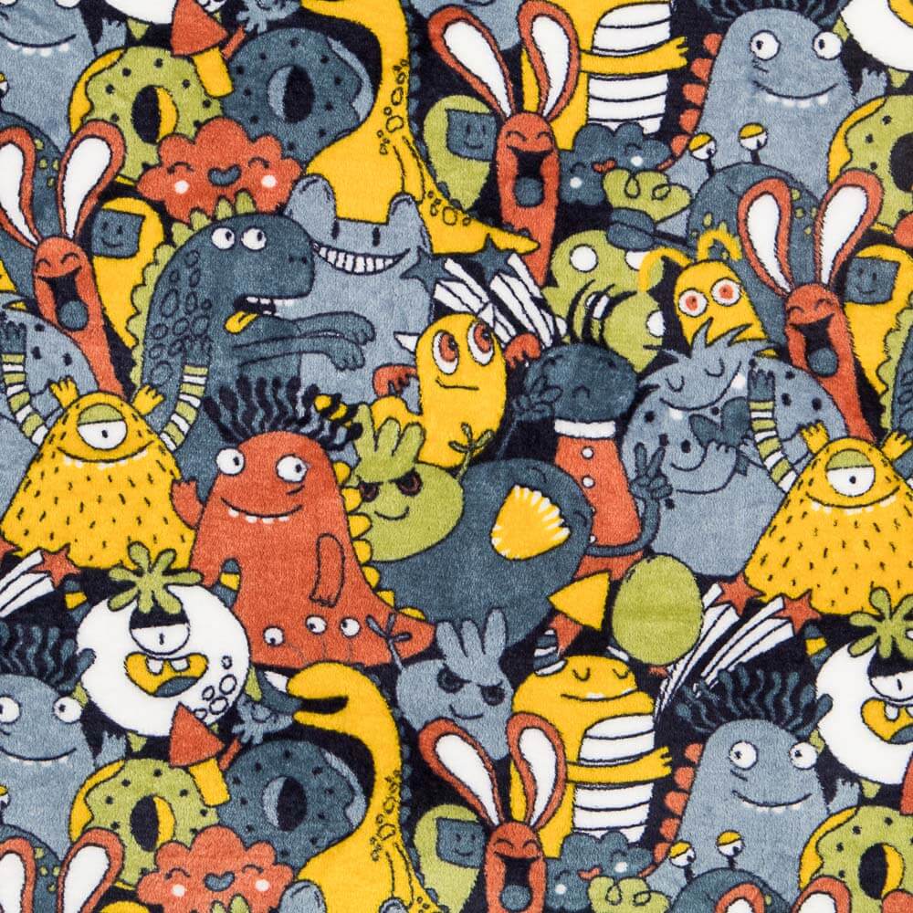 Tissu Peluche Monstres - Ribes y Casals