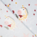 Tissu Peluche Poney Bleu - Ribes y Casals