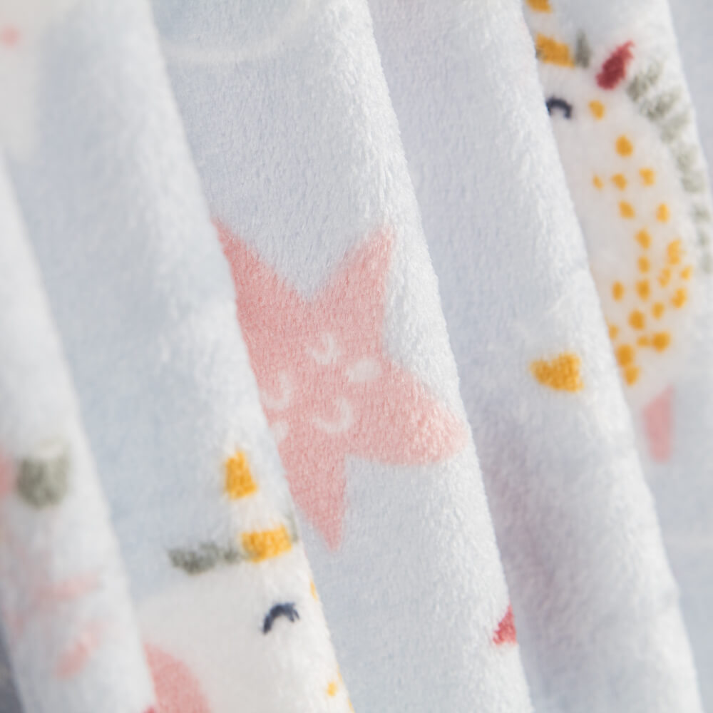 Tissu Peluche Poney Bleu - Ribes y Casals