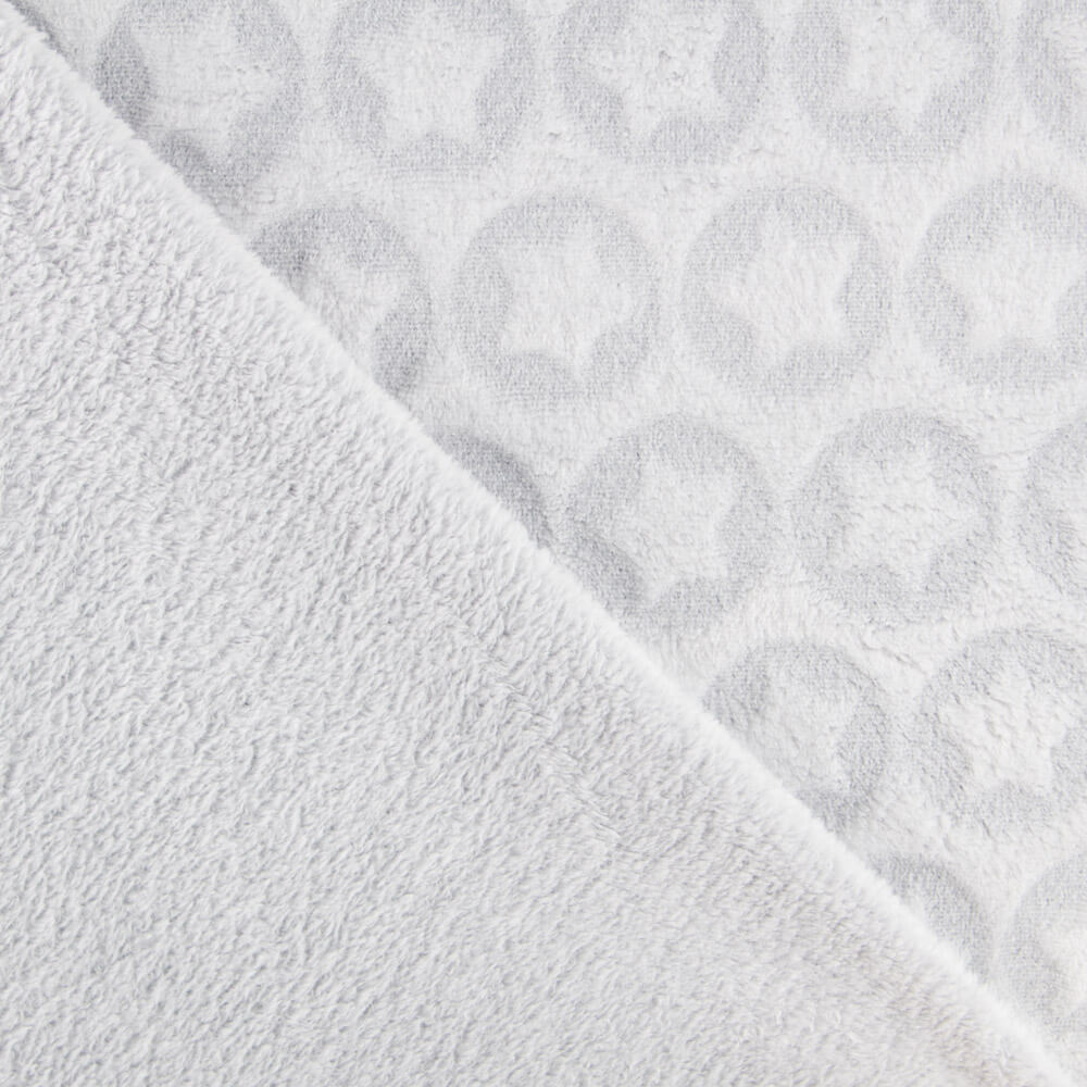 Tissu Peluche jacquard Étoile Gris Clair - Ribes y Casals