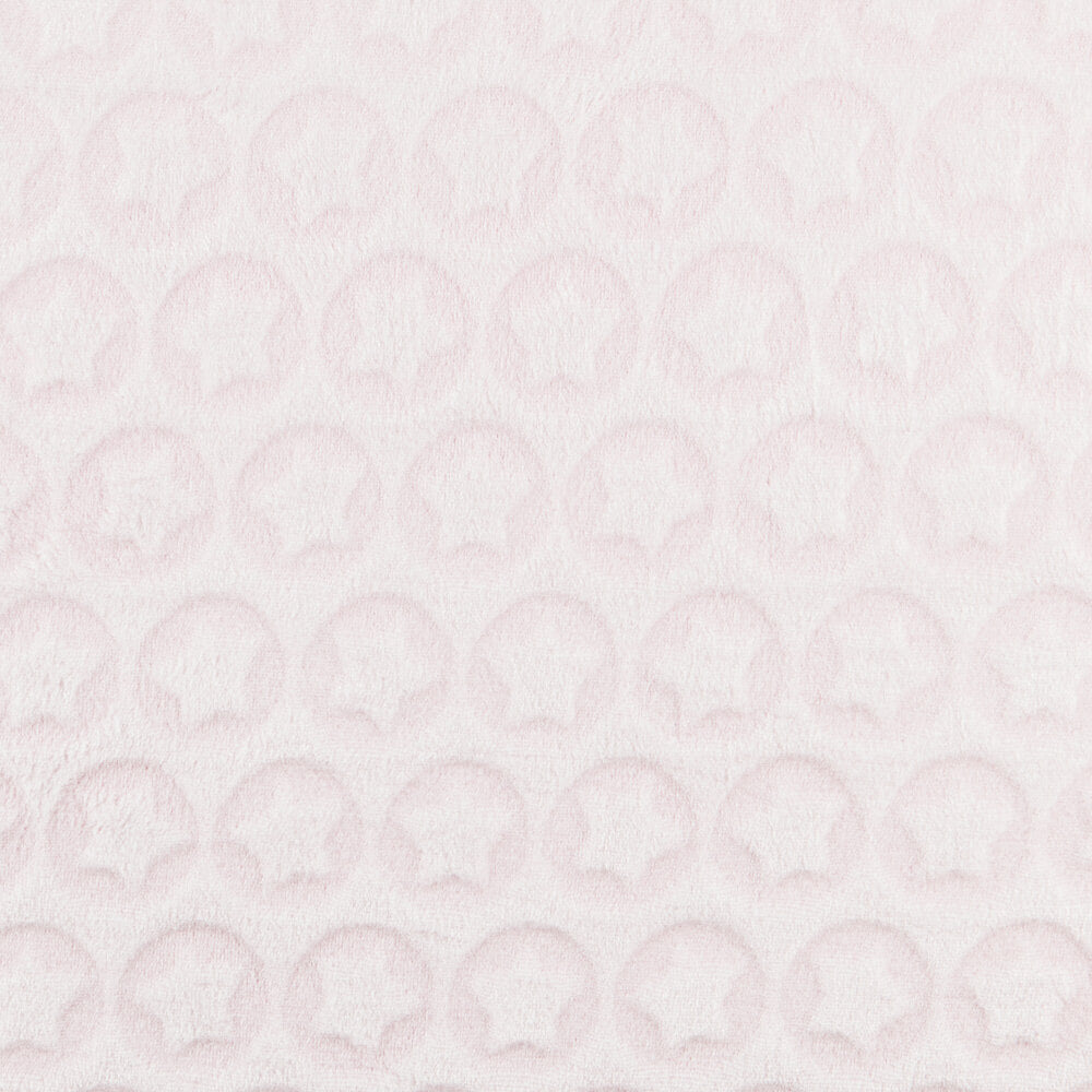 Tissu Peluche Jacquard Étoile Rose - Ribes y Casals