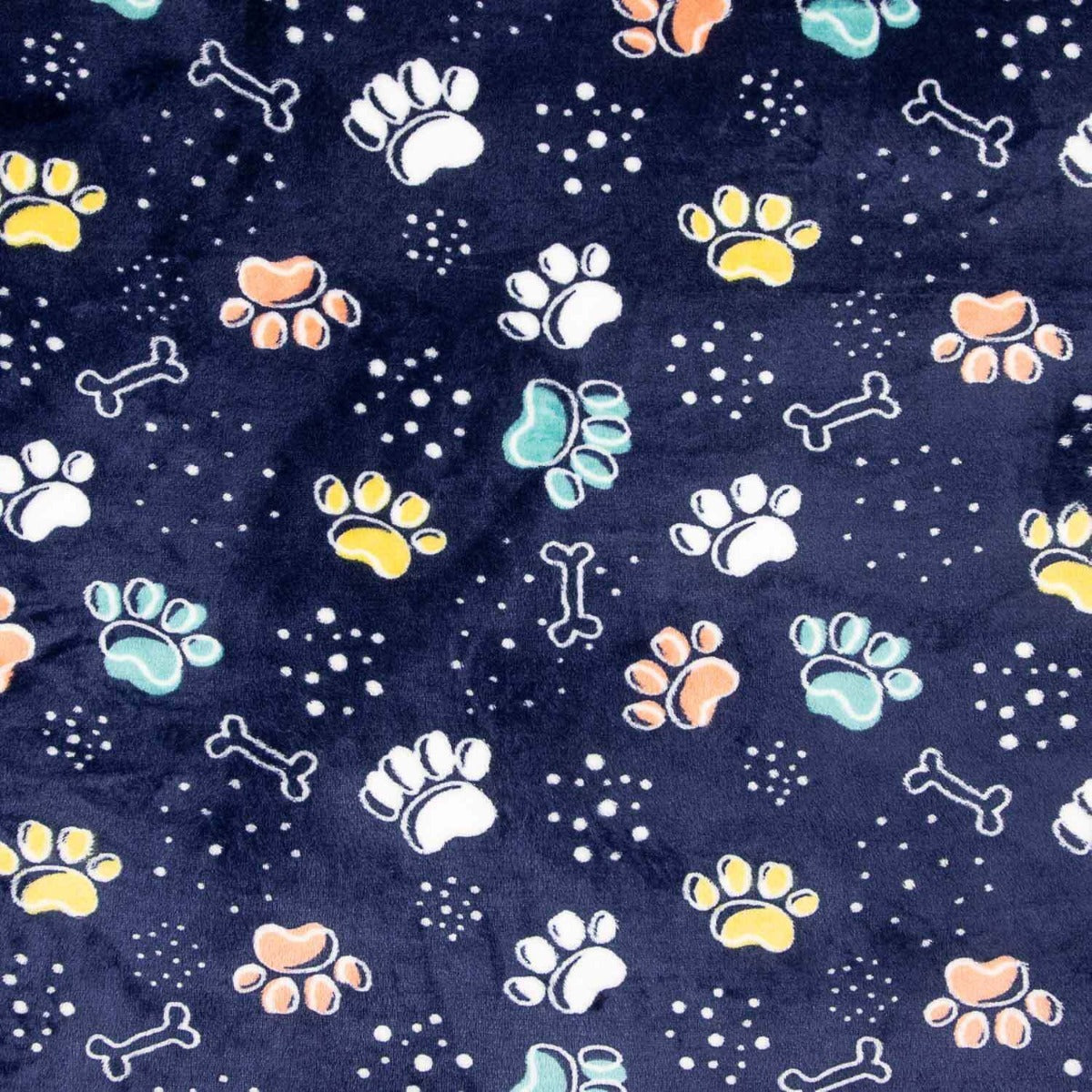 Polaire corail imprimée recto-verso – Motif empreintes de pattes - Ribes y Casals