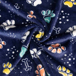 Polaire corail imprimée recto-verso – Motif empreintes de pattes - Ribes y Casals