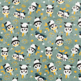 Minky Pandas Vert Double Face - Ribes y Casals