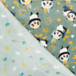 Minky Pandas Vert Double Face - Ribes y Casals