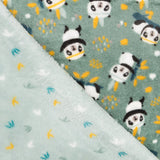 Minky Pandas Vert Double Face - Ribes y Casals