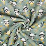 Minky Pandas Vert Double Face - Ribes y Casals