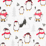 Minky Neige Pingouins Blanc - Ribes y Casals