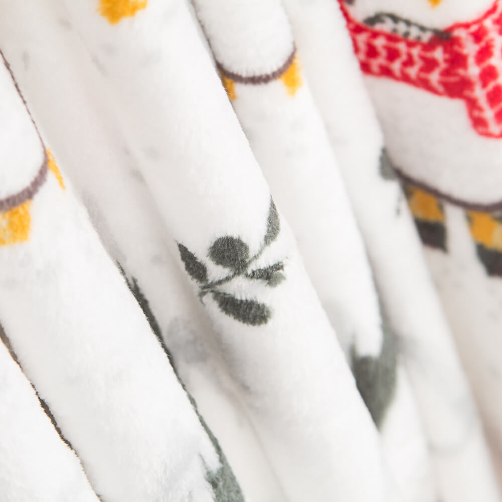 Minky Neige Pingouins Blanc - Ribes y Casals