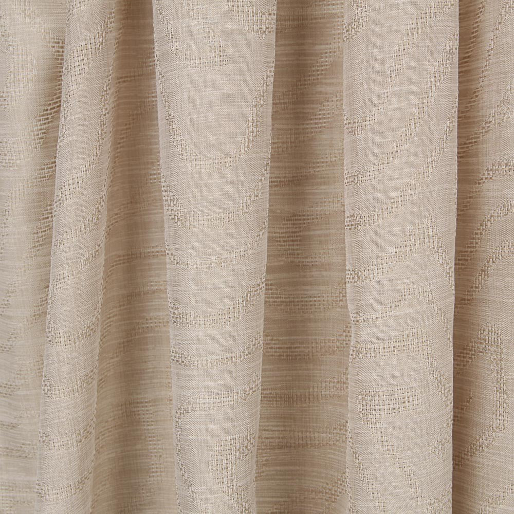 Rideau Géométrique Jacquard Beige - Ribes y Casals