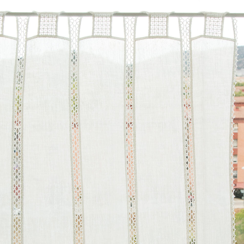 Rideau Mi-Fenêtre Broderie 210 Cm - Ribes y Casals