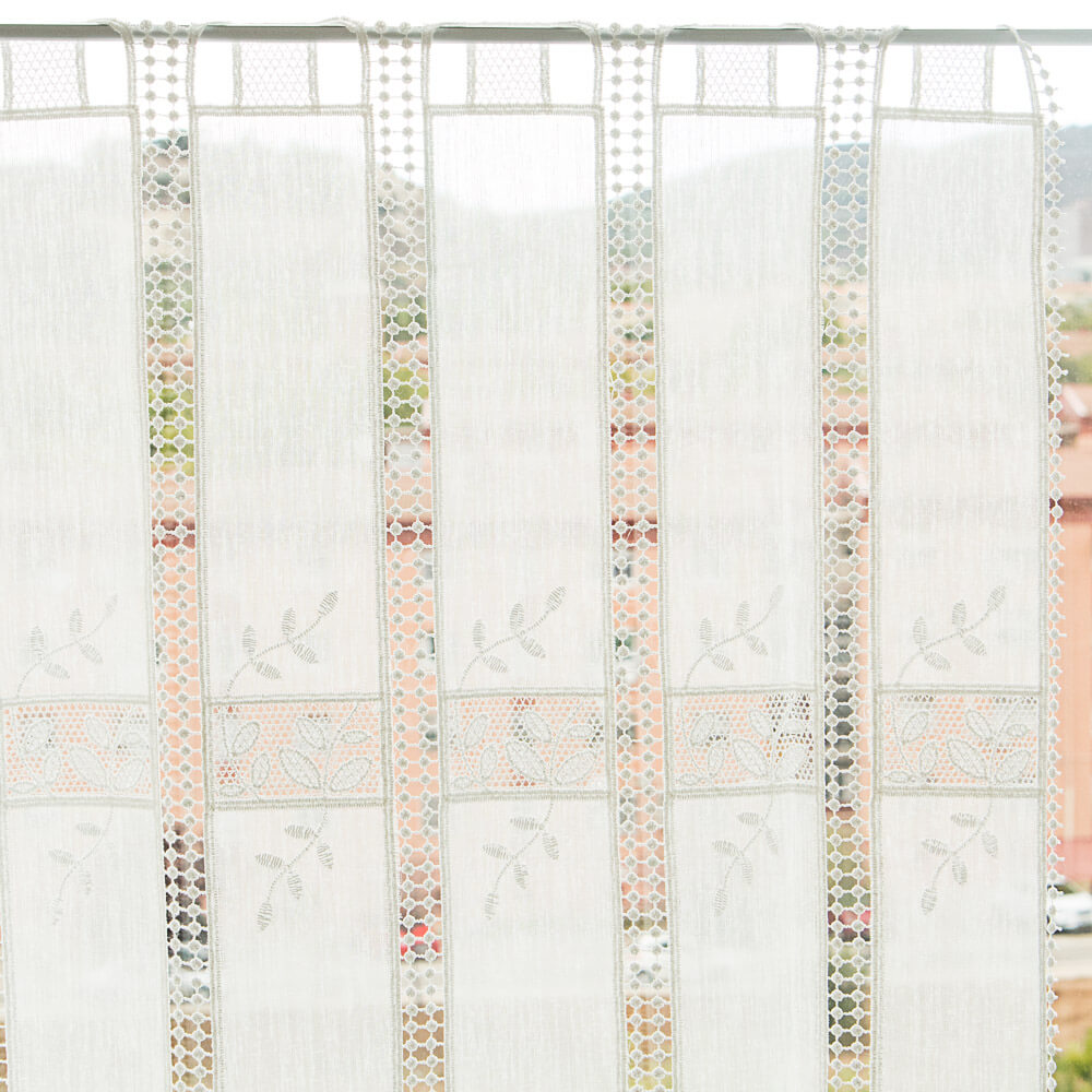 Rideau Mi-Fenêtre Broderie 90 Cm - Ribes y Casals