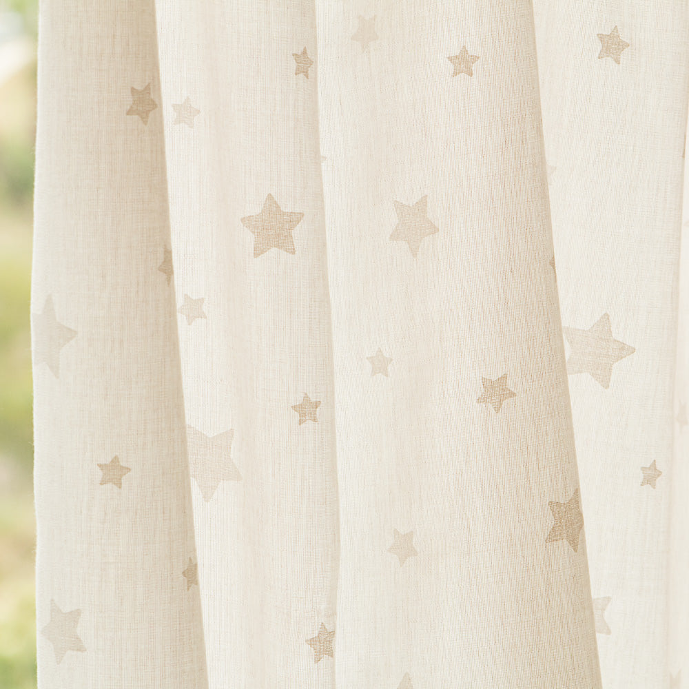 Voilage Polyester Étoiles Naturel - Ribes y Casals