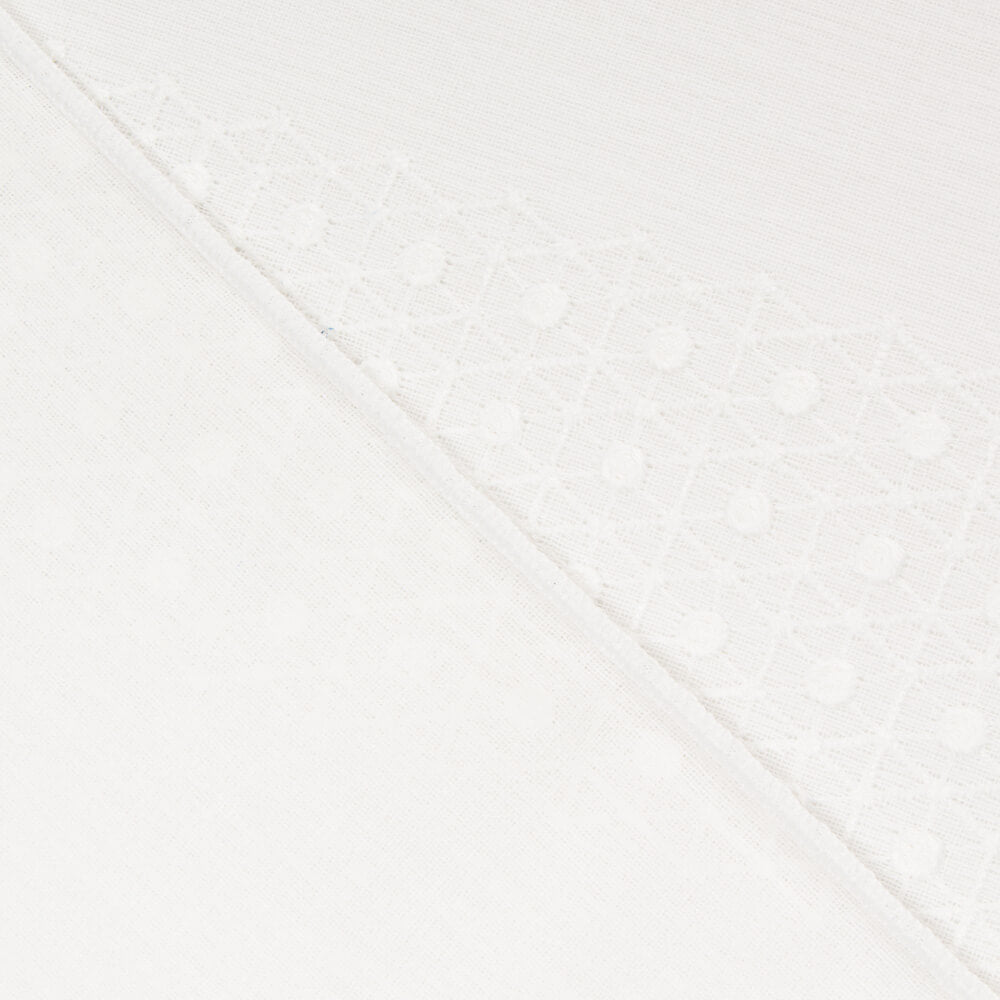 Rideau Brodé Blanc Naturel - Ribes y Casals