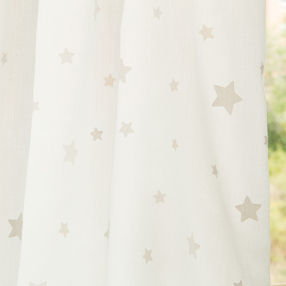 Voilage Polyester Étoiles Blanc - Ribes y Casals
